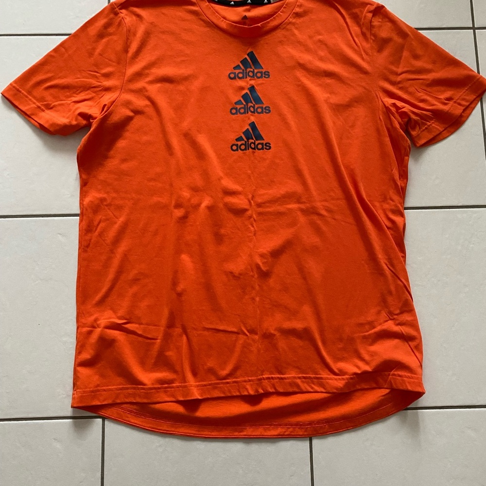 Adidas Orange Short Sleeve Performance Tee